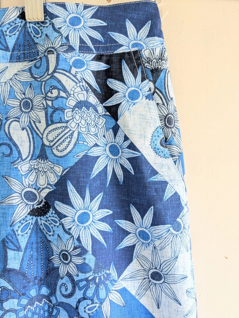 Rip Skirt Blue Patch Skirt sz XXL
